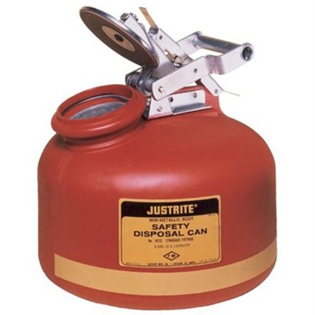 JUSTRITE Disposal Can, Liquid, Red, 5 Gallon 14765